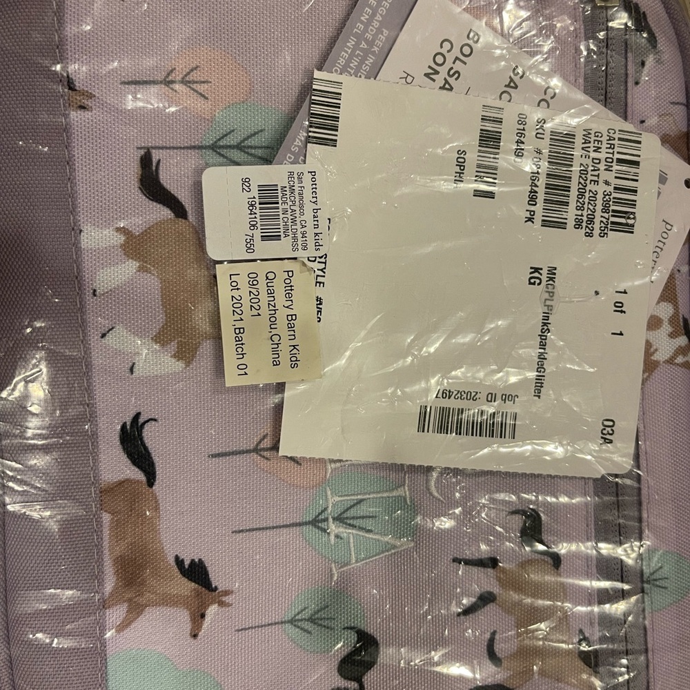 Pottery barn kids horse lunch box